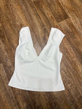 Free People X Intimately Duo Corset Cami In Ivory Sz L. AP-138